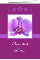 65th Birthday Orchid Card