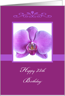 75th Birthday Orchid Card