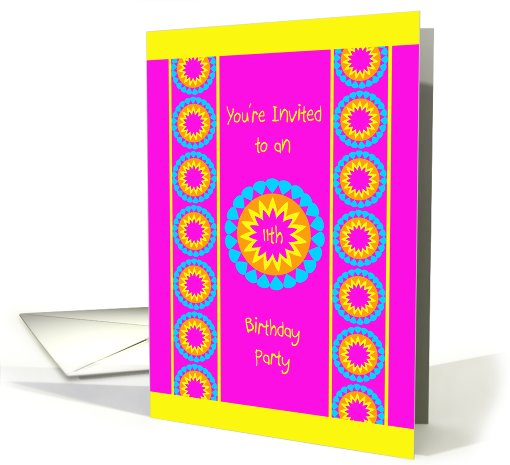 11th Birthday Party Invitation -- Cool 11 in Hot Pink card (646412)