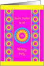 11th Birthday Party Invitation -- Cool 11 in Hot Pink card