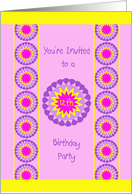 Cool 12th Birthday Party Invitation -- Pink card