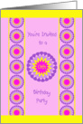 Cool 13th Birthday Party Invitation -- Pink card