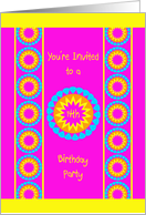 14th Birthday Party Invitation -- Cool 14 in Hot Pink card
