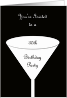 30th Birthday Party Invitation -- A Toast for Your 30th Birthday card