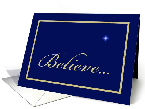 Believe Christian Religious Christmas card (688693)