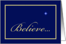 Believe Christian Religious Christmas Card