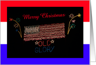 Christmas Greeting for Military Troops -- American Flag card