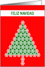 Spanish Christmas Card -- Snowflake Christmas Tree card