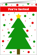 Christmas Tree Xmas Party Invite -- Christmas Invitation card