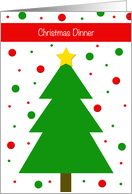 Invitation Christmas Dinner Christmas Tree and Dots card