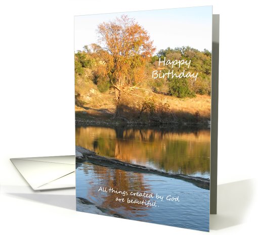 Christian Religious Birthday Greeting Card - River card (747890)