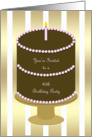 Cake with Pink 40th Birthday Party Invitation card