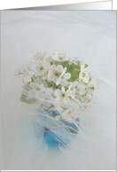 Wedding Congratulations Card -- White flowers card