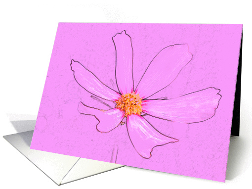 Birthday Card for Daughter -- Pink Flower card (80652)