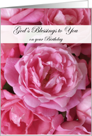 Religious Birthday Card -- Pink Roses card