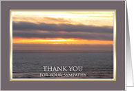 Sunset Sympathy Thank You Card