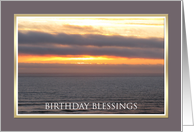 Christian Birthday Card -- Christian Birthday Blessings Sunset card