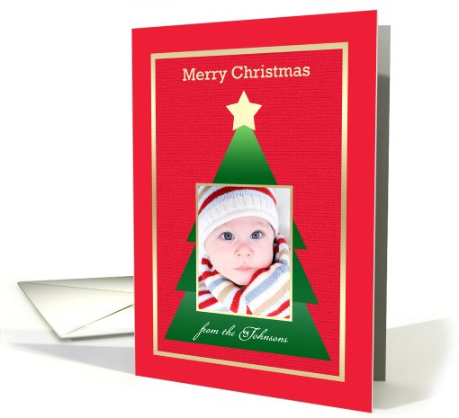 Custom Christmas Photo Cards -- Christmas Tree card (850385)