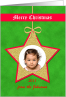 Christmas Photo Picture Cards -- Christmas Star card