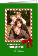 Christmas Holiday Photo Cards -- Season’s Greetings card