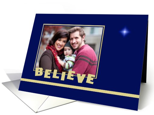 Religious Christmas Photo Cards -- Believe card (851279)