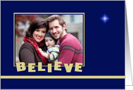 Religious Christmas Photo Cards -- Believe card