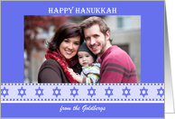 Star of David Happy Hanukkah Photo Card