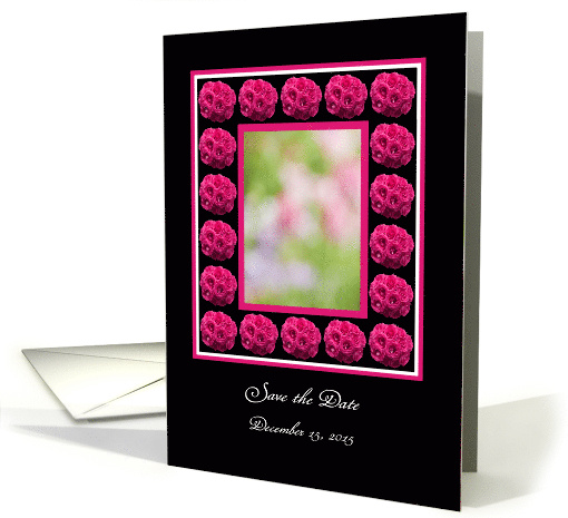 Save the Date Photo Cards -- Beautiful Pink Roses card (855681)