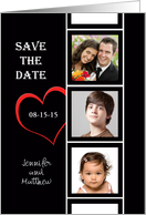 Photo Booth Save the Date Photo Cards -- Three Photos card