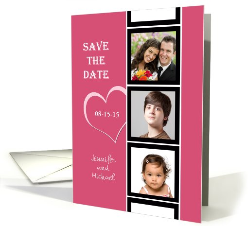 Photo Booth Save the Date Photo Cards -- Three Photos on... (855745)