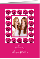 Will You Be My Bridesmaid Photo Card -- Gorgeous Roses card