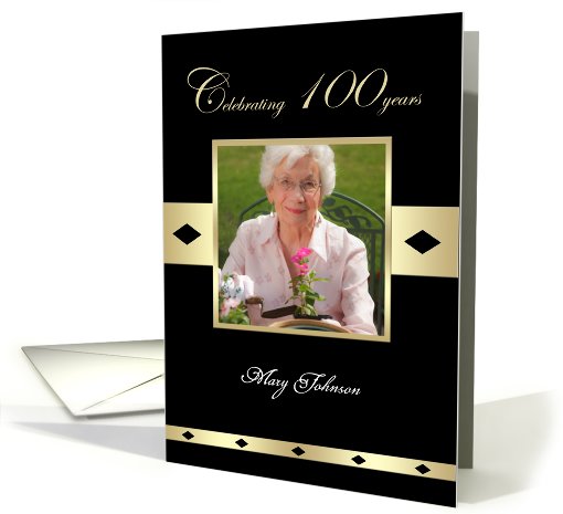 100th Birthday Party Photo Card Invitation -- Celebrating... (863455)