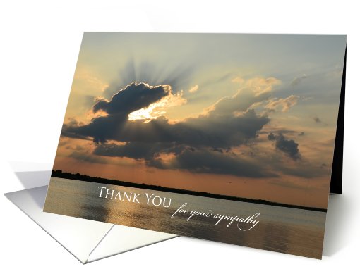 Sympathy Thank You Card -- Sunset card (957921)
