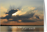 Sympathy Thank You Card -- Sunset card