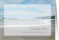 Sympathy Thank You Card -- Beach card