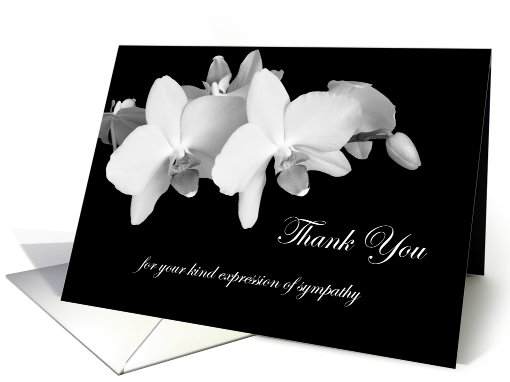 Sympathy Thank You Card -- Orchids card (964539)