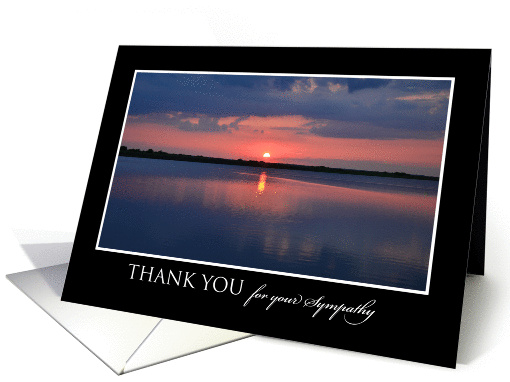 Sympathy Thank You Card -- Framed Sunset card (966005)