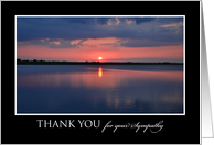 Sympathy Thank You Card -- Framed Sunset card