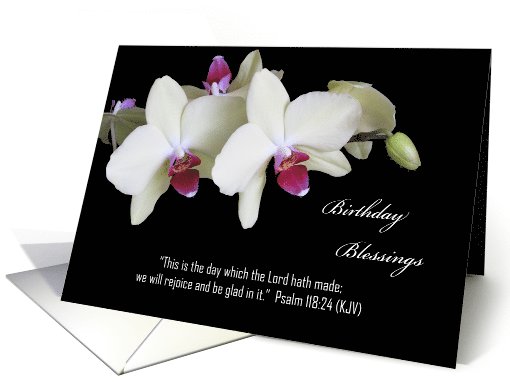 Christian Religious Birthday Card -- Orchids card (966359)