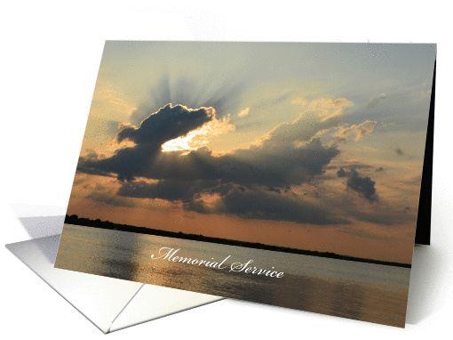 Memorial Service Invitation -- Gorgeous Sunset card (969363)