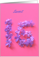 16th Birthday Flowers card