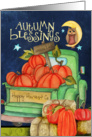 Old Truck Loaded with Pumpkins on Card Wishing Autumn Blessings card
