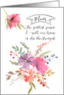 Mother’s Day Card in Watercolor Floral for a Gentle and Strong Mom card