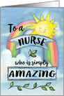 Thank You to a Nurse Who is Simply Amazing card
