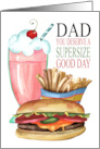 Father’s Day Hamburger Fries Soda Fast Food Super Day for Dad card