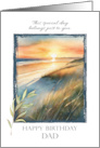 Birthday for Dad with Ocean Sunset for His Special Day card