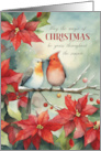Christmas is Magical with Cardinals Among Poinsettias meant for Anyone card