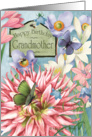 Wildflowers and butterflies to wish a happy birthday to Grandmother card