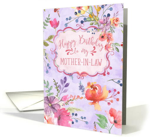 Happy Birthday to Mother-In-Law with Hand-Painted... (1570882)