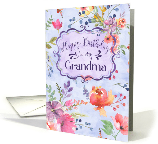 Happy Birthday to my Grandma card with beautiful... (1575470)